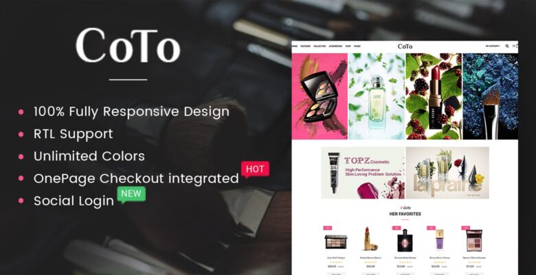 Coto – The Cosmetic eCommerce OpenCart Theme