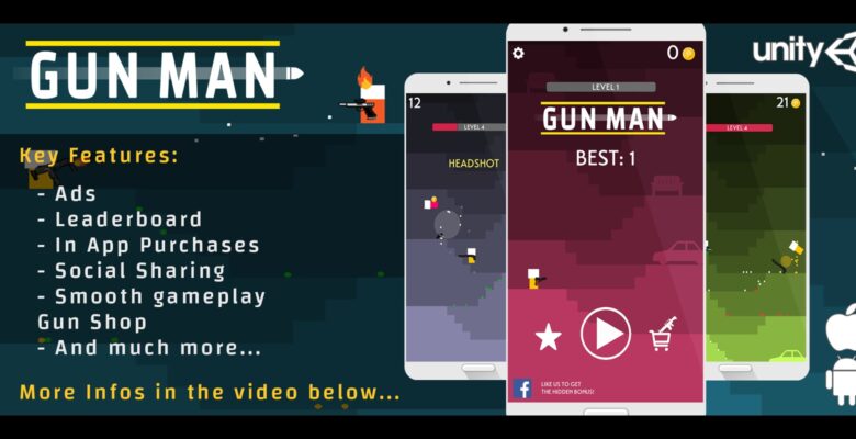 Gun Man – Unity Game Template
