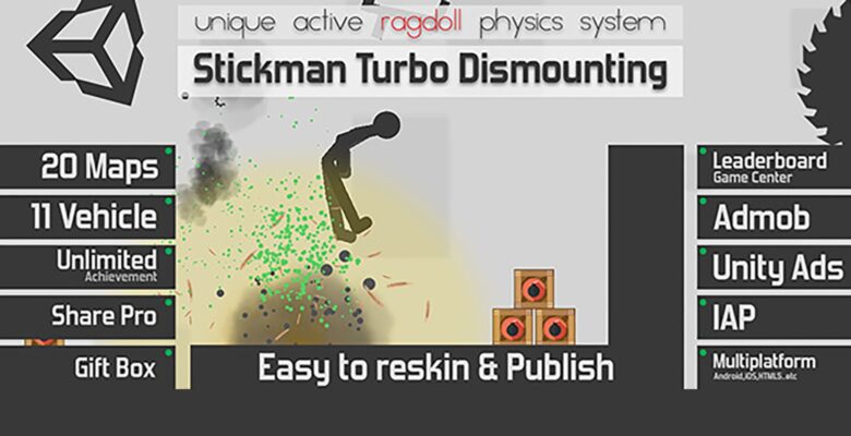 Stickman Turbo Dismounting – Unity Project