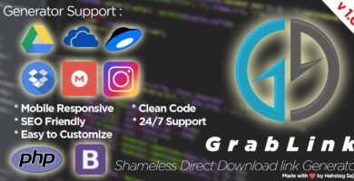 GrabLink – Direct Download Link Generator PHP