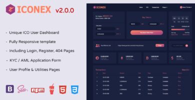 Iconex – ICO User Dashboard