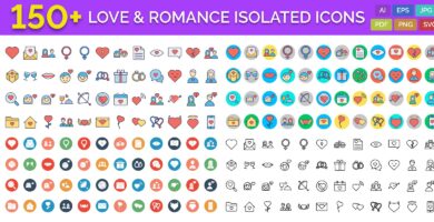 150 Love And Romance Isolated Vector Icons