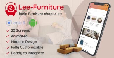 Lee – Ionic Furniture Shop UI Theme