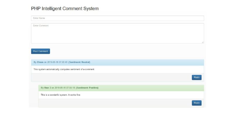 PHP Intelligent Comment System