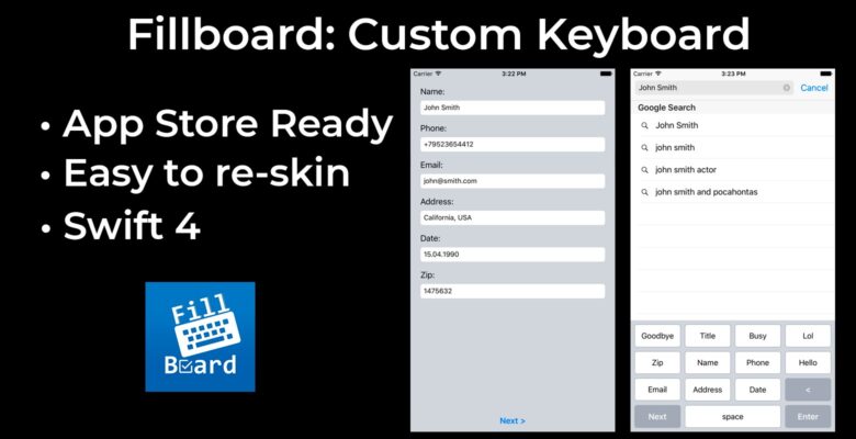 FillBoard – Custom Keyboard iOS