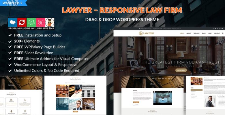 Lawyer – Responsive Law Firm WordPress Theme