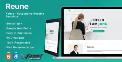 Reune – CV Resume Template