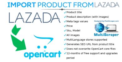 Import product from Lazada – OpenCart Extension