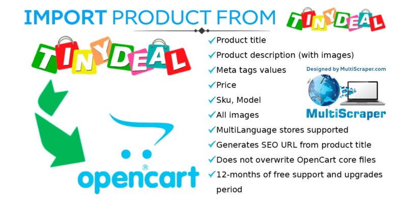 Import Product From Tinydeal – OpenCart Extension