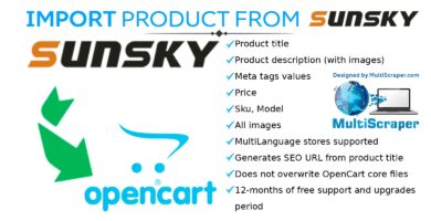 Import Product From Sunsky – OpenCart Extension