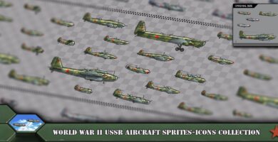 Aircraft Sprites Icons Soviet Union World War 2