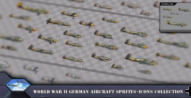 Aircraft Sprites Icons Germany World War 2