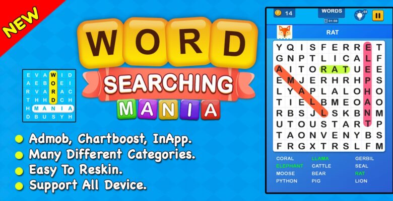 Word Searching Mania – iOS Xcode Project