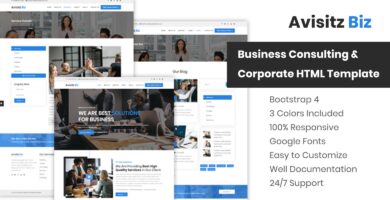 Avisitz Biz – Corporate Business HTML5 Template