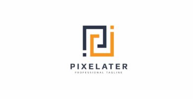 Pixelater P Letter Logo