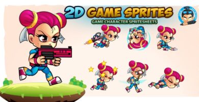 Kim 2D Game Charcter Sprites
