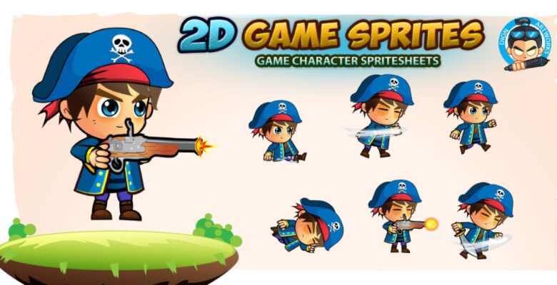 Pirate 2D Game Character Sprites