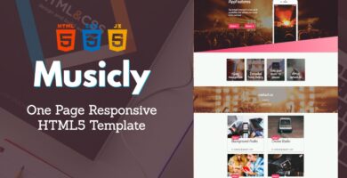 Musicly – One Page Responsive HTML5 Template