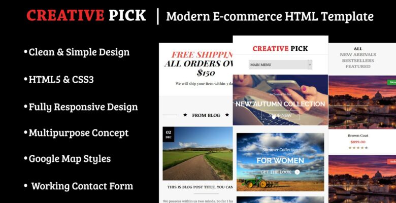 Creative Pick – Modern E-commerce HTML Template