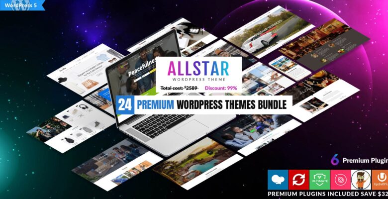 24 Premium WordPress Themes Bundle
