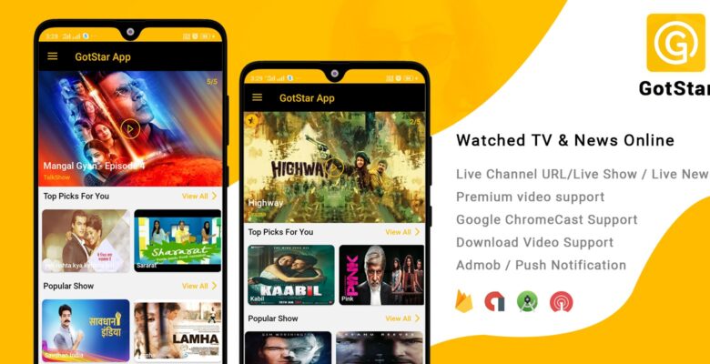 GotStar – Live Streaming TV – Android Template