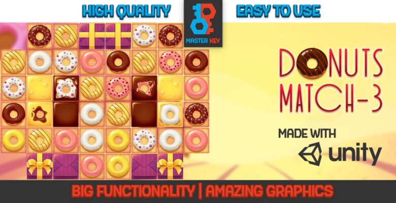 Donuts Match 3 Unity Game Template