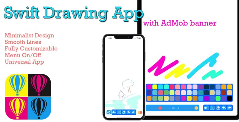 Swift Drawing App With AdMob Banner iOS