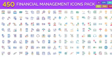 450 Financial Management Vector Icons Pack