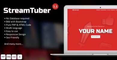 StreamTuber – YouTuber and Streamer Website CMS