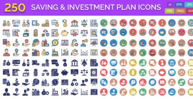 250 Saving And Investment Plan Vector Icons Pack