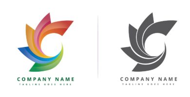 Colorful Circle Company Logo Design – Vector