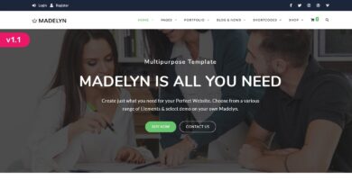 Madelyn – Bootstrap HTML Template