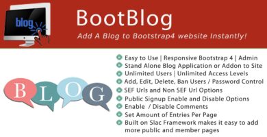 BootBlog PHP Script