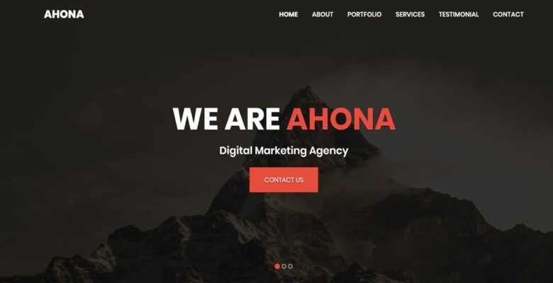 Ahona – Multipurpose one page HTML Template
