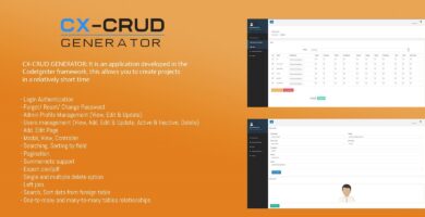 CX-CRUD Generator CodeIgniter