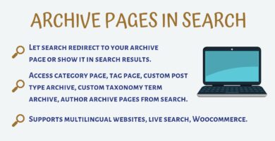 Archive Pages In Search Pro – WordPress Plugin