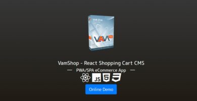 VamShop – React Shopping Cart CMS
