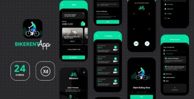 Bike Rental App UI – Modern Design