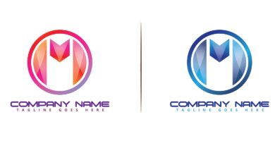 Futuristic modern And colorful M-Logo