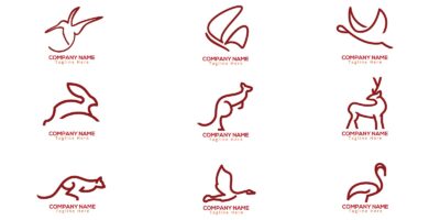 Line Art Animal Logo template
