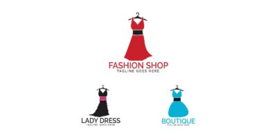 Dress Boutique Or Fashion Atelier Salon Logo