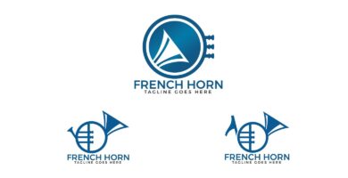French Horn Logo Set