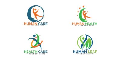 Abstract Human Health Care Logo