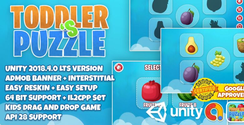 Baby Toddlers Puzzle – Unity Source Code