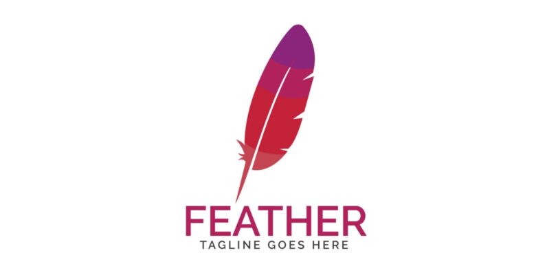 Feather Elegant Pen Logo Design