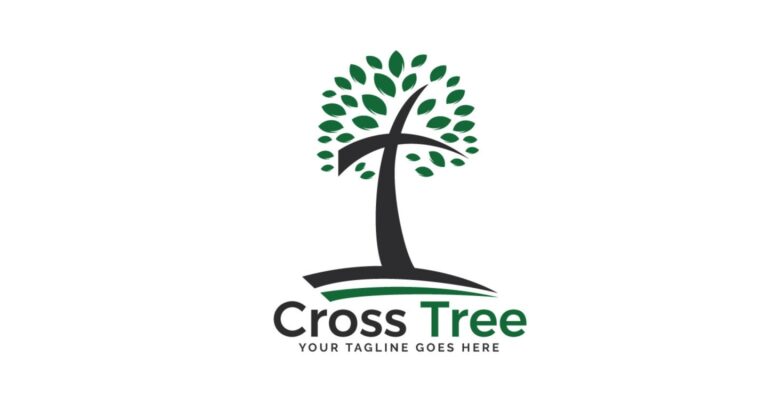Cross tree logo Design