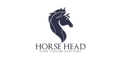 Horse Head Vector Logo Design