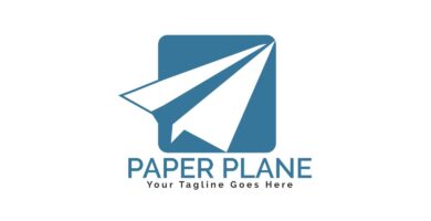 Paper Plane Logo Design.