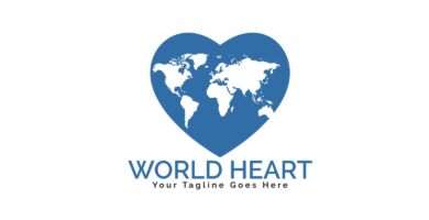 World Heart Logo Design