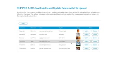 PHP PDO AJAX File Upload